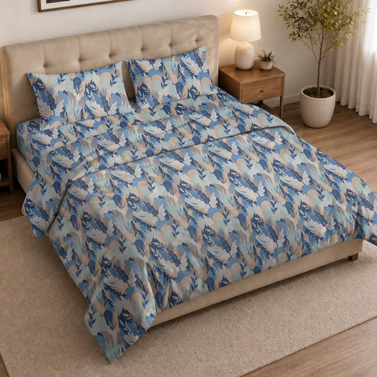 BLUE FEATHER DUVET COVER