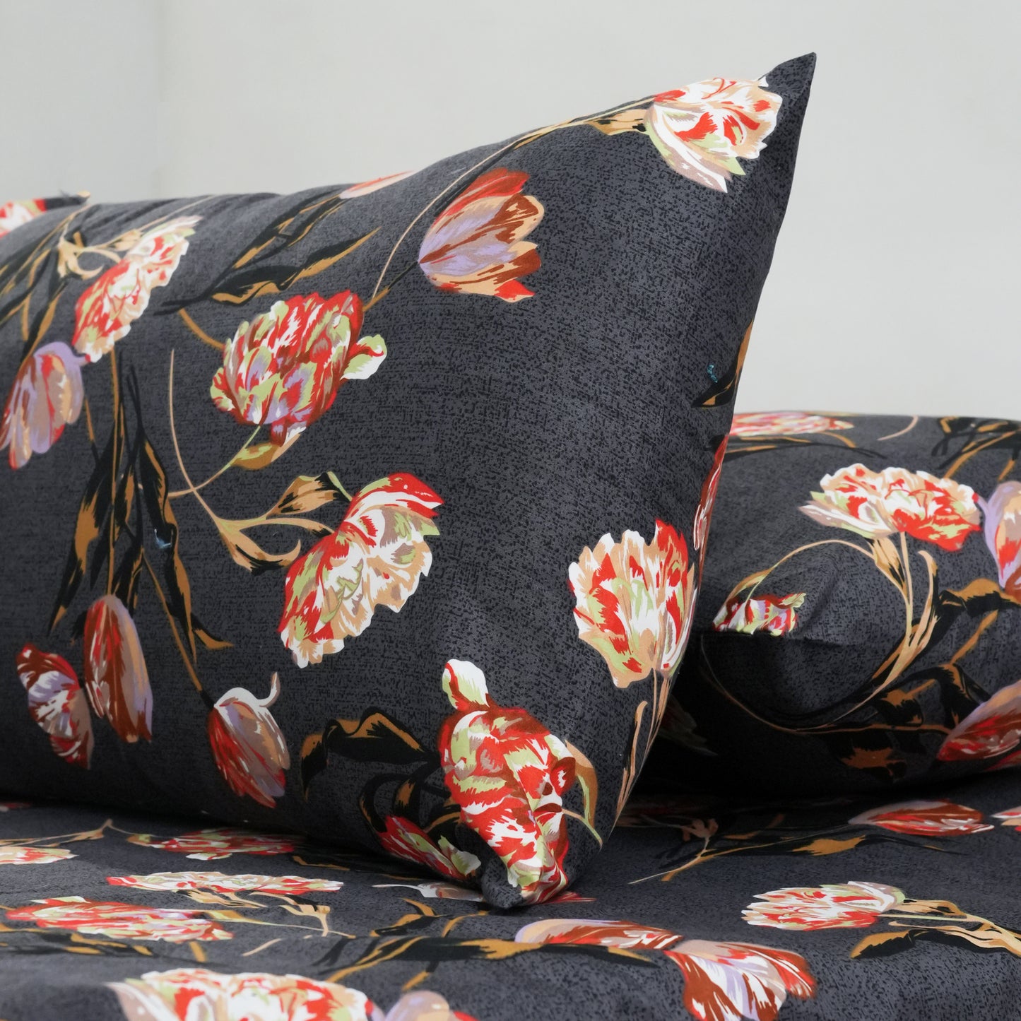 Grey Peach Floral