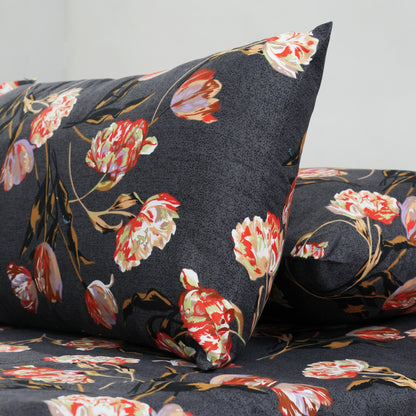 Grey Peach Floral