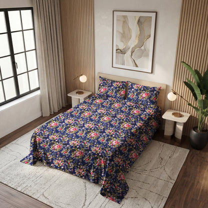Blue Red Floral