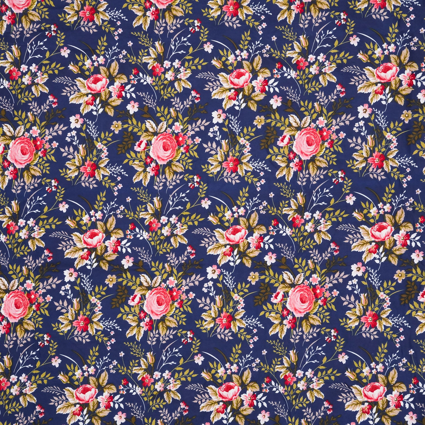 Blue Red Floral