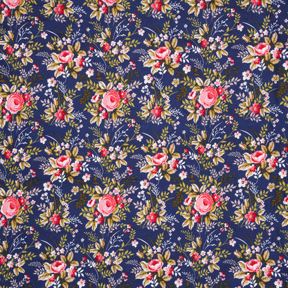Blue Red Floral