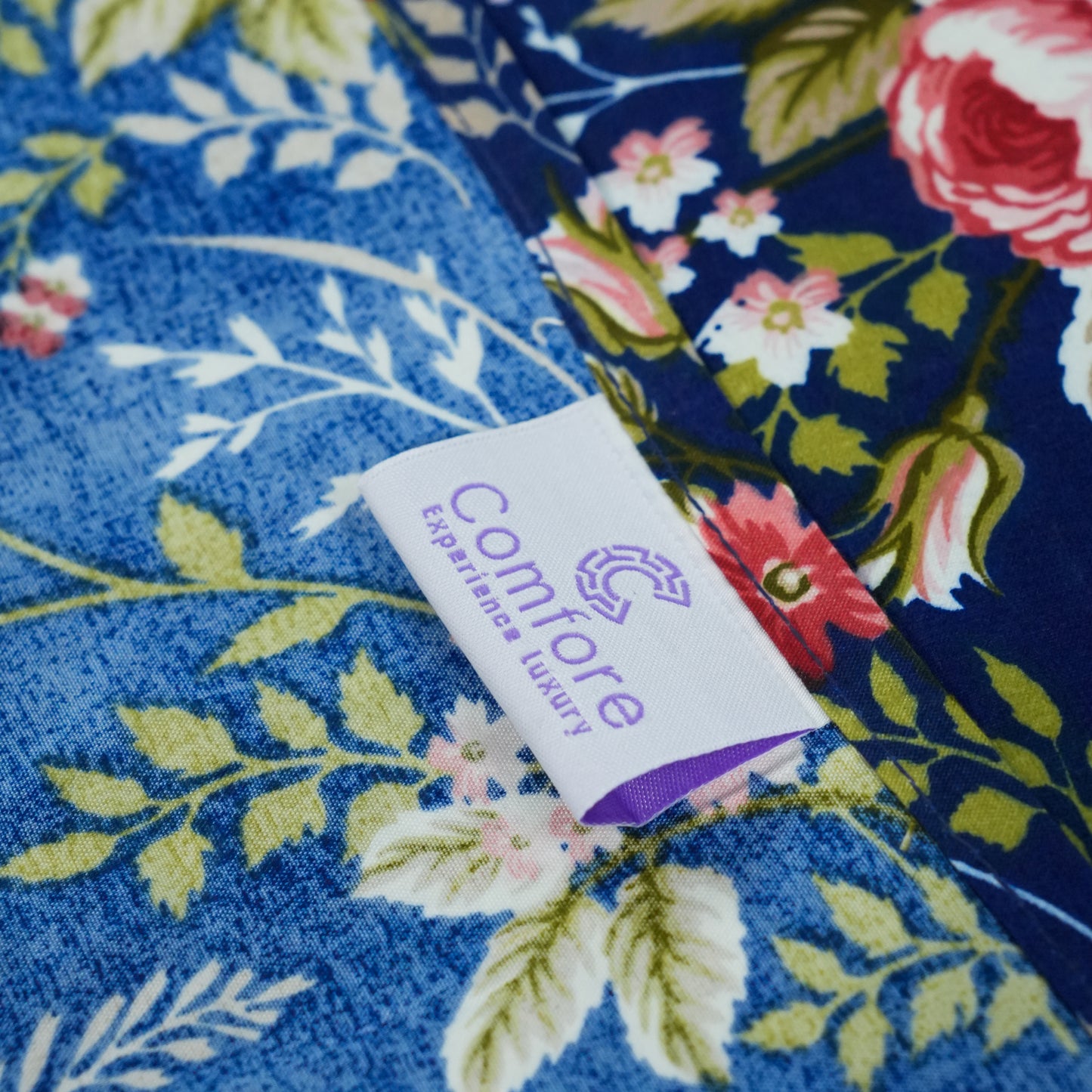 Blue Red Floral