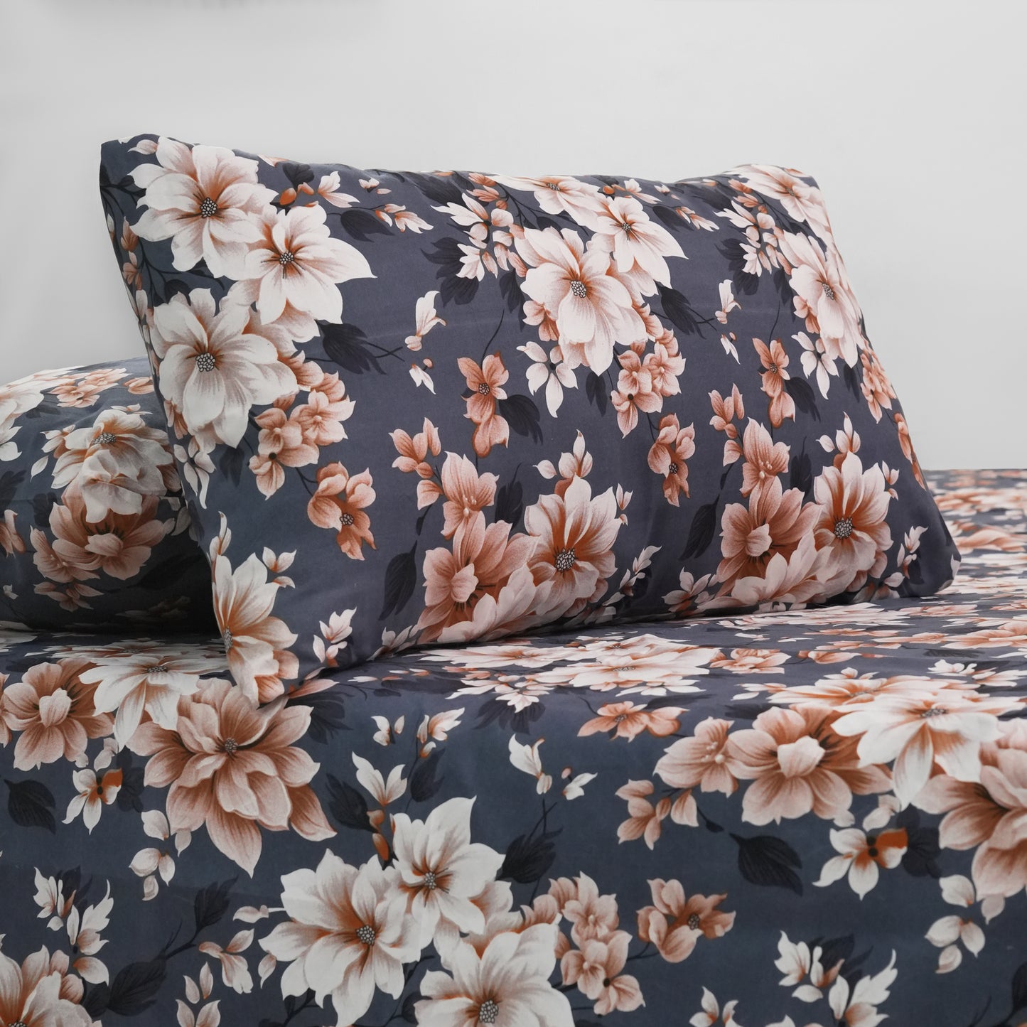 Slate & Peach Florals